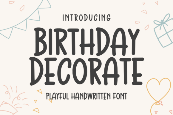 Birthday Decorative Font for Web Design