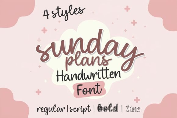 Elevate Your Crafts with the Sunday Plans Font Bundle