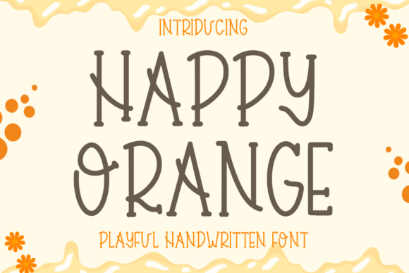Happy Orange Handwritten Font for Crafters and Product Makers