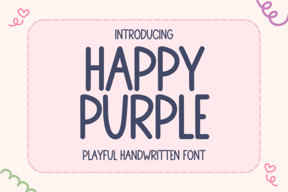 Happy Purple: A Playful Handwritten Font for Brand Design