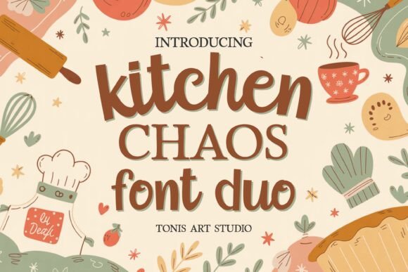 Kitchen Chaos Font Duo for Digital Designers