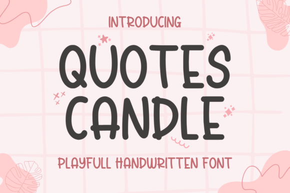 Quotes Candle: A Handwritten Font for Branding Projects