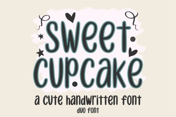 Sweet Cupcake Duo: A Handwritten Font Set for Creative Entrepreneurs